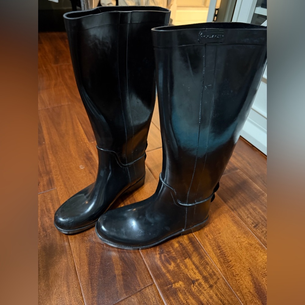 Coach Black rain boots
